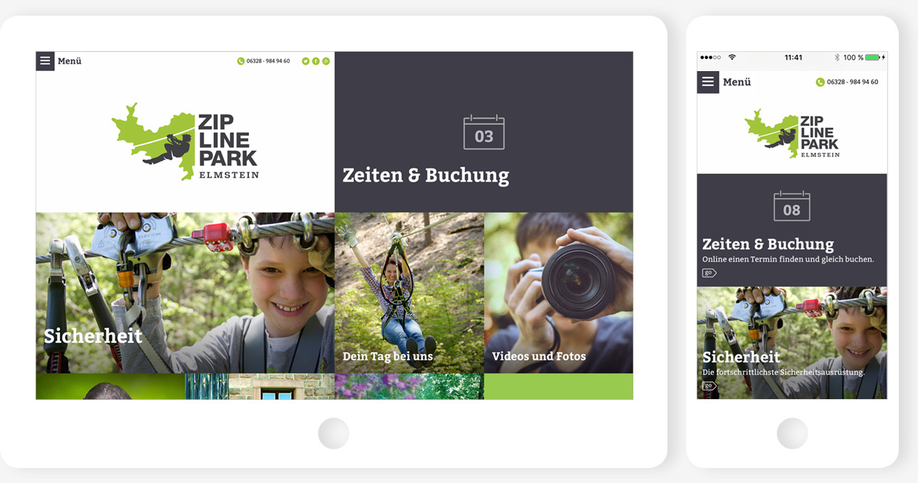 Webdesign Ziplinepark Elmstein